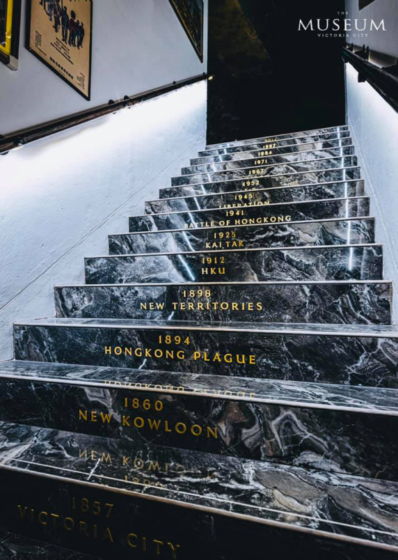 Museum interior with collectibles display